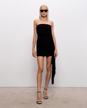 Alexander Wang Черное платье мини с драпировкой 1CC3266000