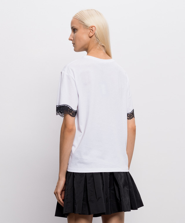 Twinset Белая футболка с фактурным логотипом 262TP2304 изображение 4