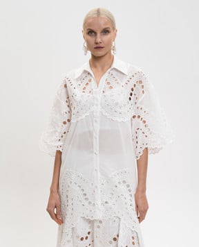 Charo Ruiz Белая удлиненная блуза Tao 263201