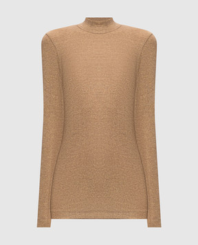 Brunello Cucinelli Бежевий гольф з люрексом MPA98B1V04