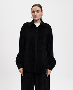 Balenciaga Чорна вельветова сорочка 850976TTV02