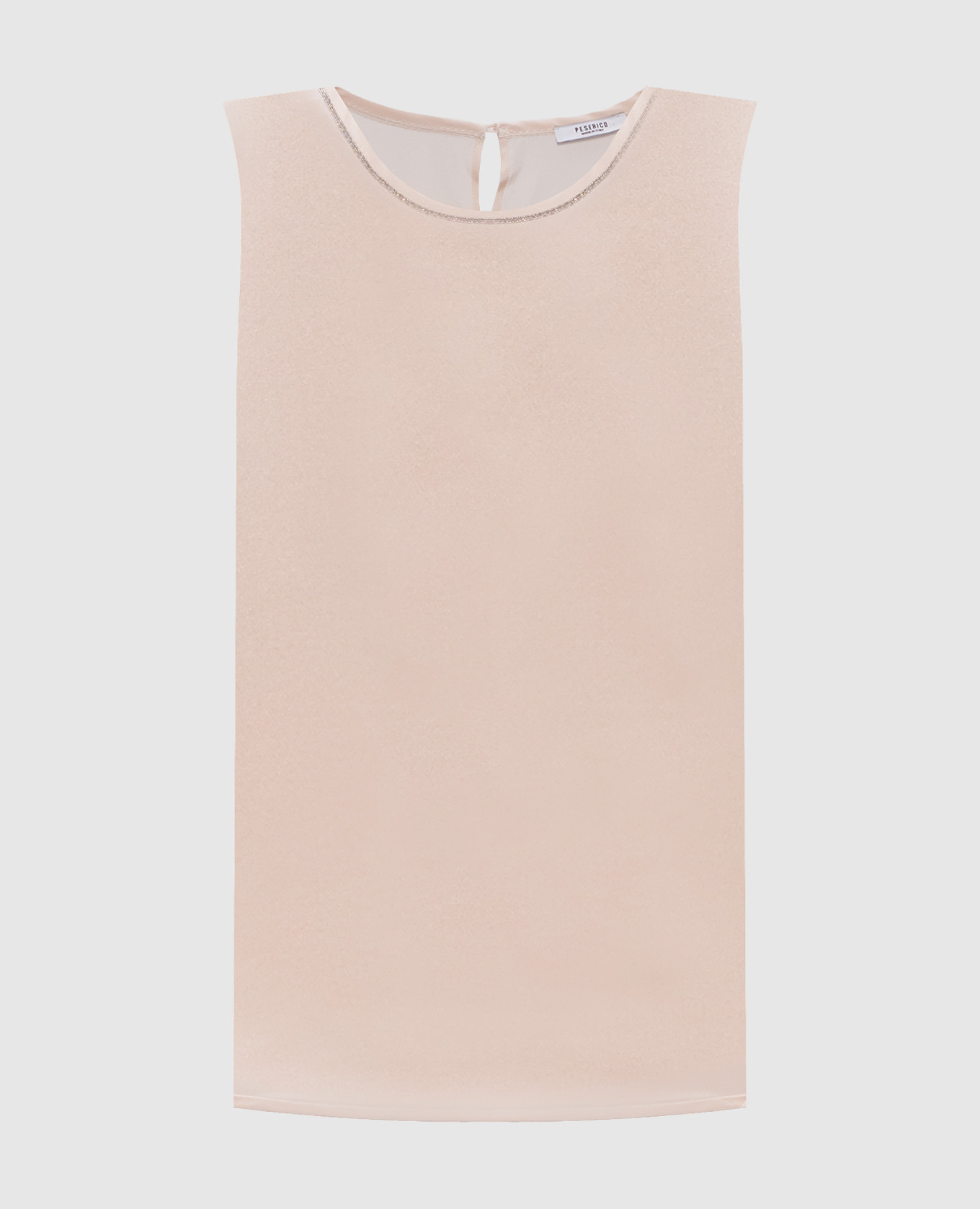 Бежевый топ из шелка