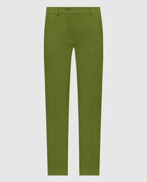 Max Mara Weekend Зеленые штаны DCANON из шерсти WKDCANON
