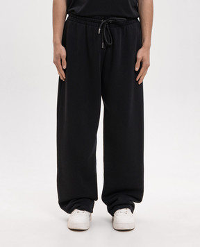 Off-White Чорні спортивні штани з принтом 44MCH05AS26F007