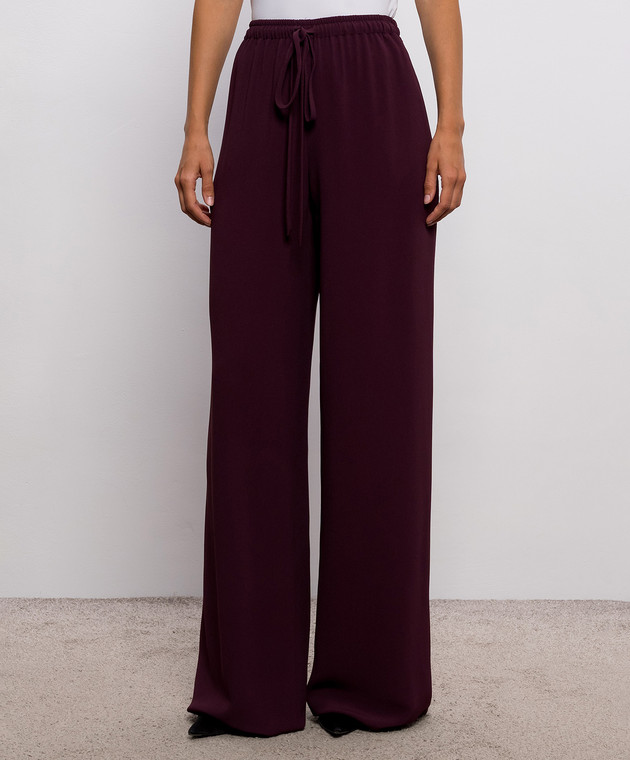 Ermanno Scervino Бордовые штаны прямого кроя D492P358RILM изображение 3
