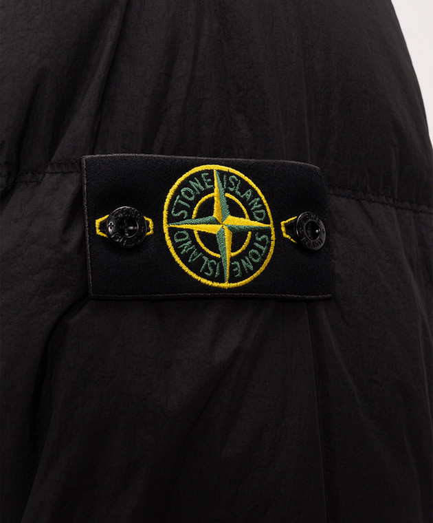 Stone Island Чорний пуховик з патчем логотипа L2S154100109S0A23 зображення 5