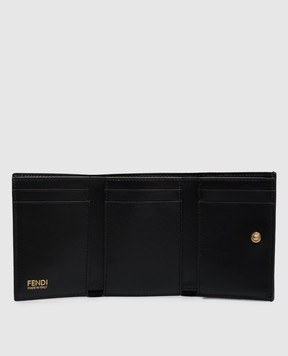 Fendi Черный кожаный портмоне FF 8M0584B08E