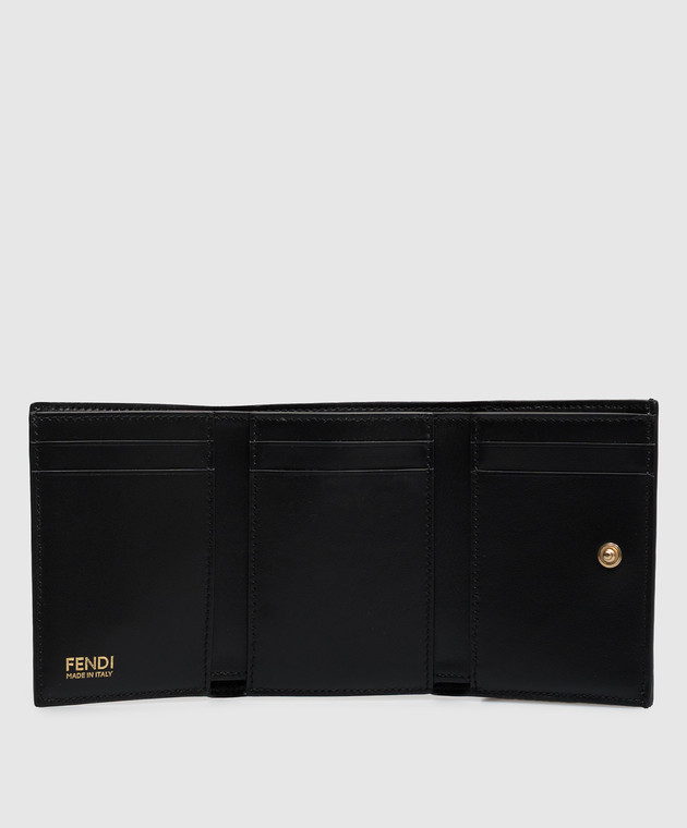 Fendi Черный кожаный портмоне FF 8M0584B08E изображение 2
