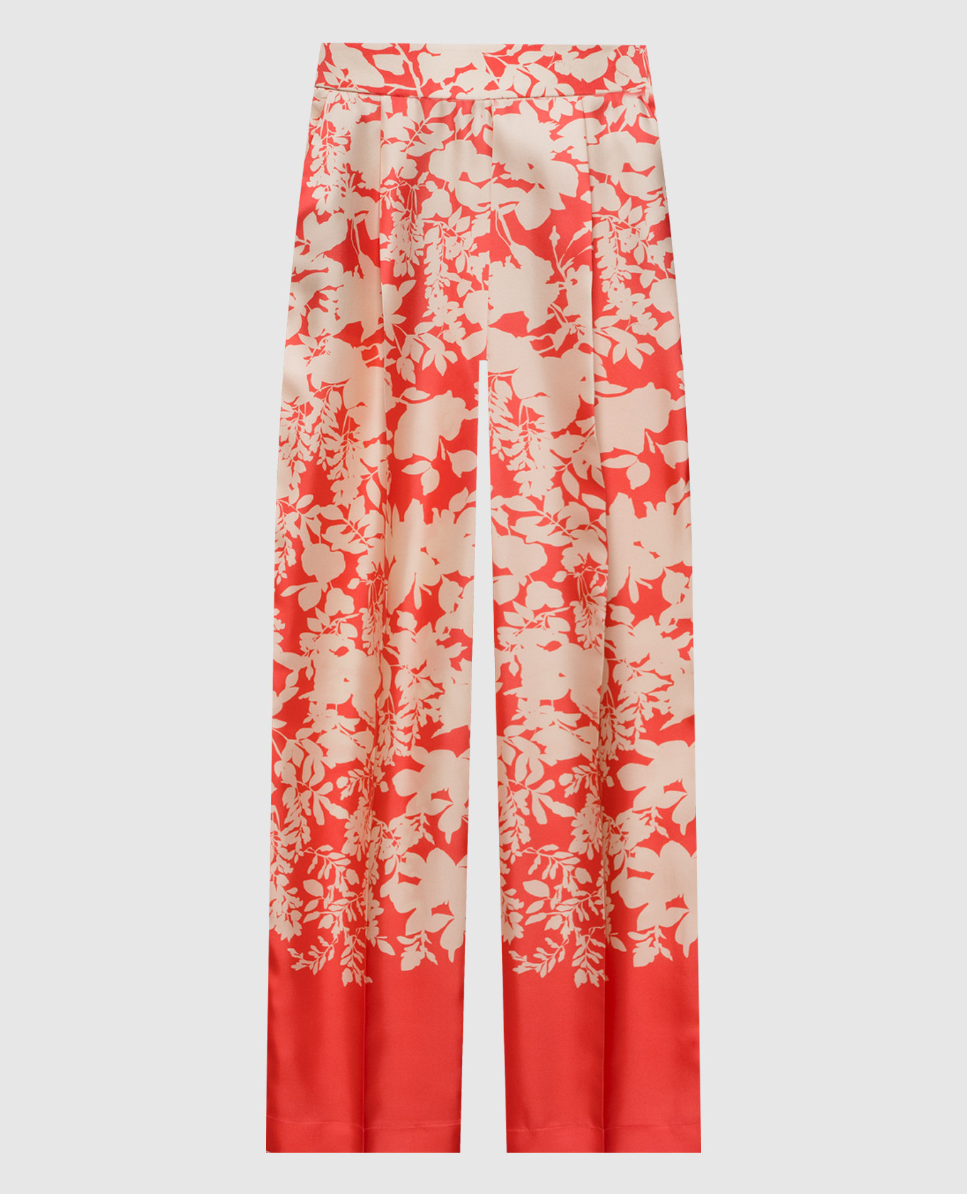 

Розовые брюки из шелка, Розовый, Прямые брюки