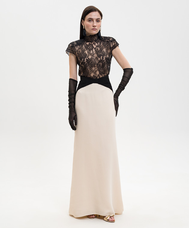 Valentino Чорний топ з мережива 8B0AEBR5A6A зображення 2