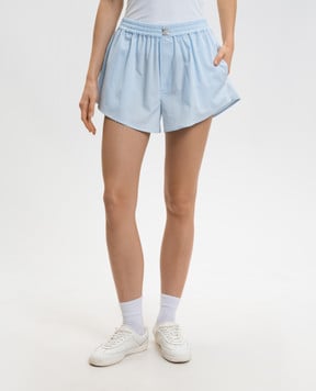 Maison Margiela MM6 Блакитні шорти з нашивкою логотипа S52MU0135M35480