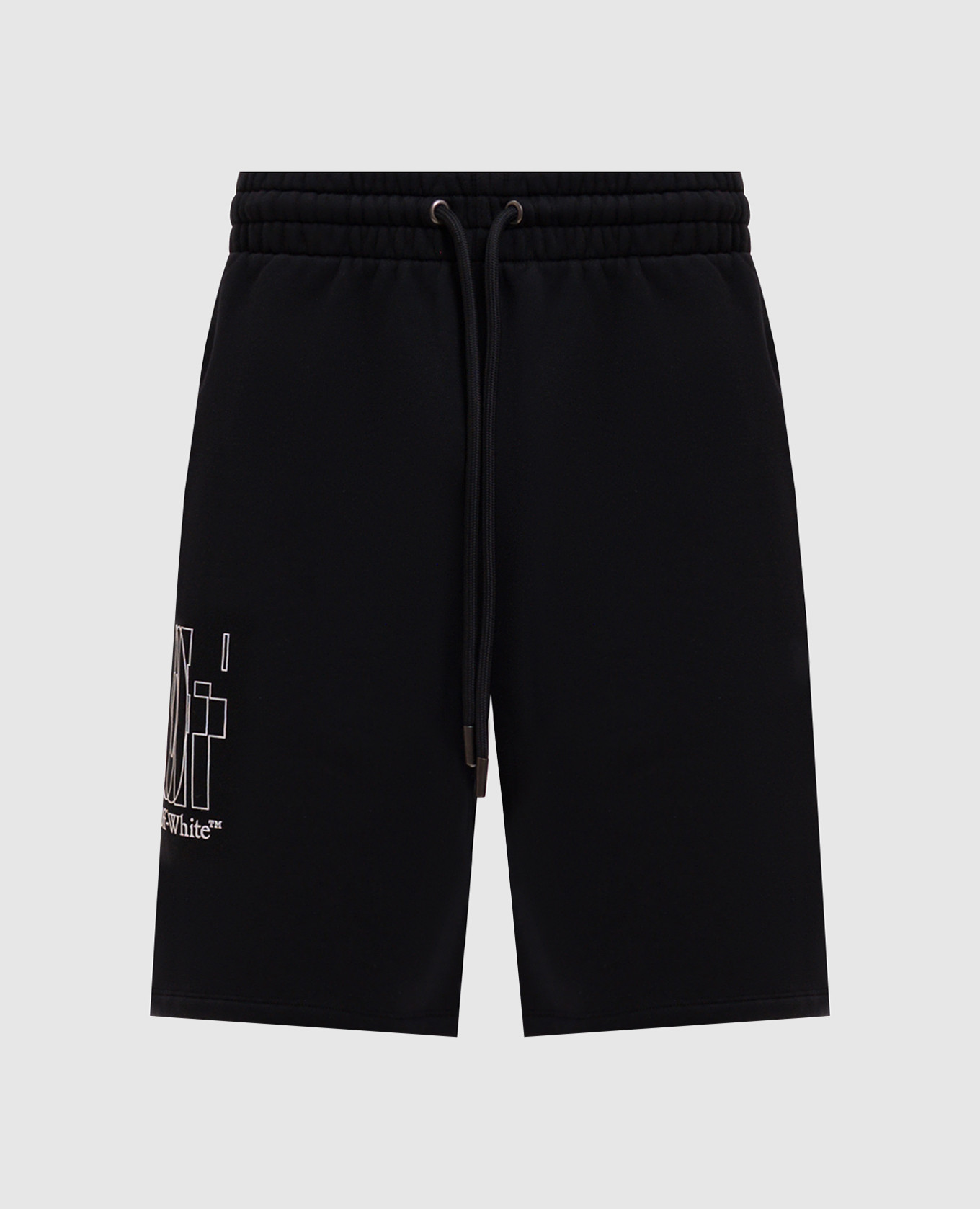 Черные шорты с принтом Double Arrow