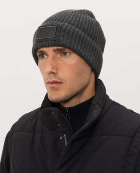 Dolce&Gabbana Сіра шапка з кашеміру GX66KTJBW2X