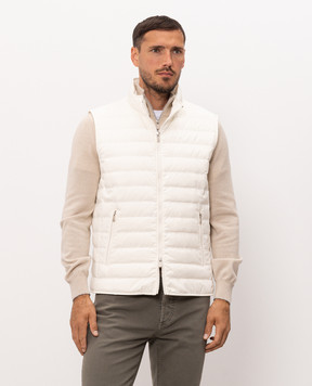 Brunello Cucinelli Пуховий жилет кольору айворі MV4081797