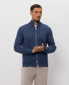 Brunello Cucinelli Кардиган з кашеміру синього кольору M22506006