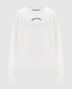 Palm Angels Світшот кольору айворі з принтом логотипа PMBA08JS26FLE004
