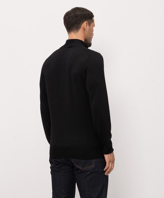 Canali Чорний джемпер з вовни MK01149C0015 зображення 4