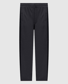 Moncler Серые спортивные брюки с лампасами L20918H0000689B2V