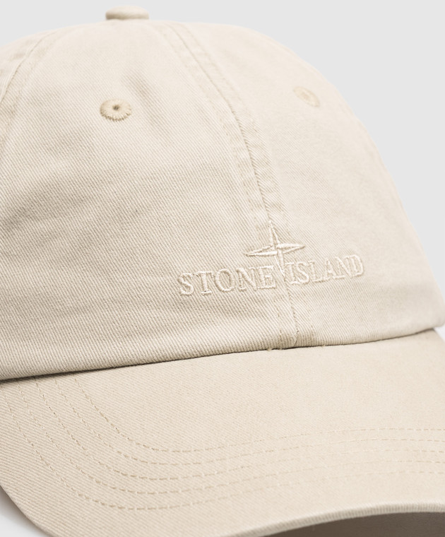 Stone Island Бежева кепка з вишивкою логотипа L2S159100007S0106 зображення 4