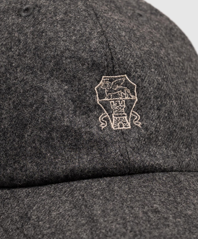 Brunello Cucinelli Дитяча сіра кепка з вовни B038PW322C зображення 3