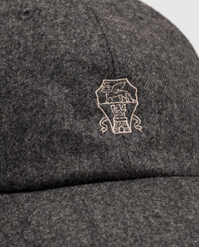 Brunello Cucinelli Дитяча сіра кепка з вовни B038PW322C