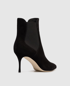 Sergio Rossi Черные замшевые ботильоны Godiva A85470MCAZ01