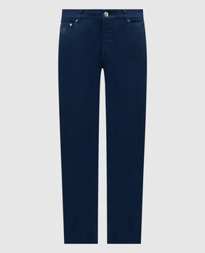 Brunello Cucinelli Сині джинси з патчем M277PD3210