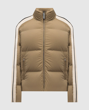 Palm Angels Пуховик цвета хаки с логотипом PMED057F25FAB001