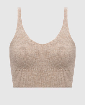 Peserico Бежевый топ с шерстью E98113F0509207