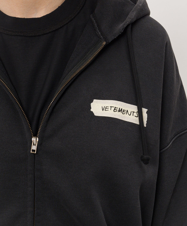 Vetements Чорна спортивна куртка MH27ZU145Bw зображення 5