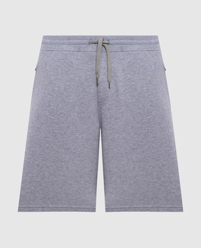 Brunello Cucinelli Серые меланжевые шорты MW8633242G