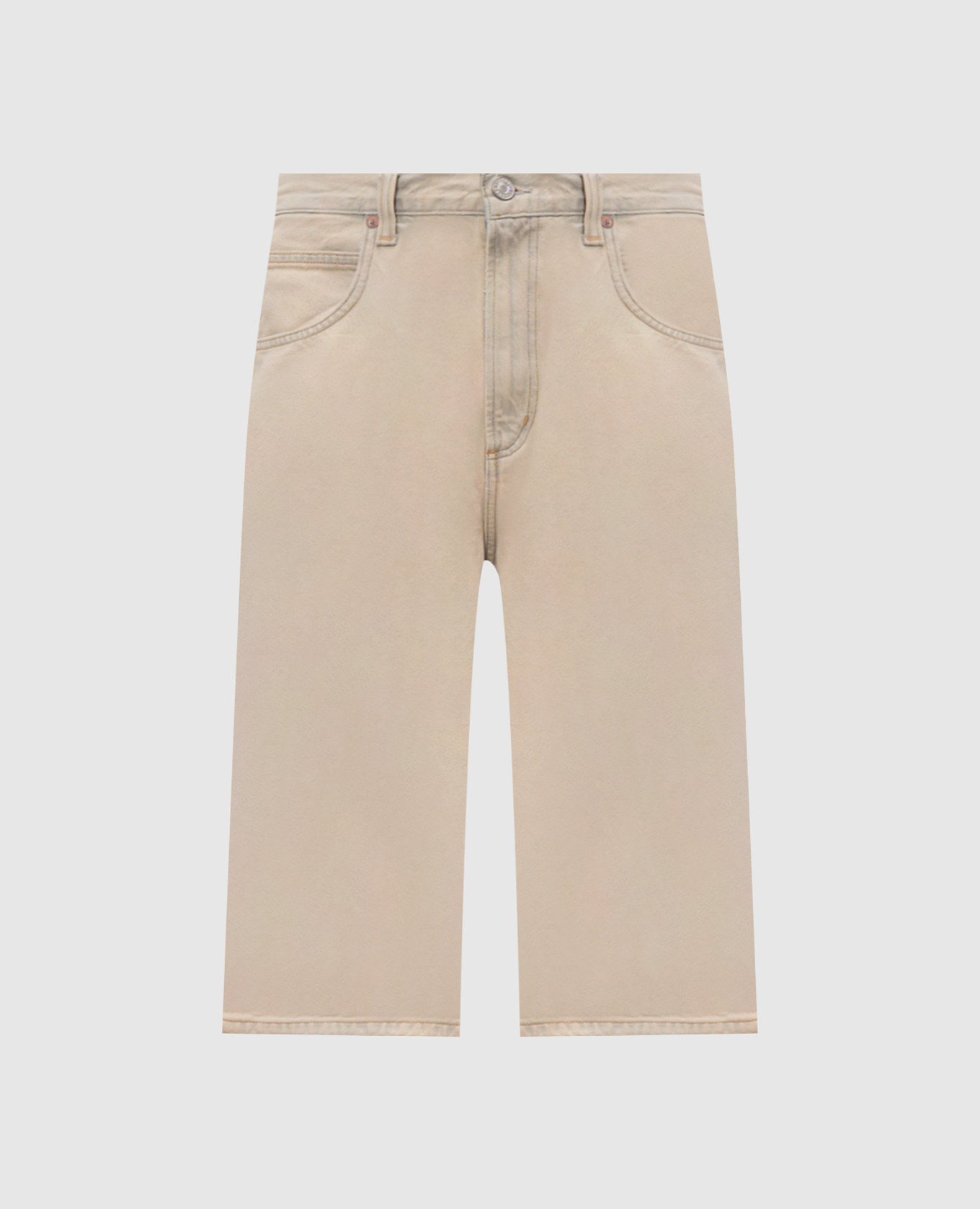 

Бежевые джинсовые бермуды Fusion Skater, Бежевый, Шорты