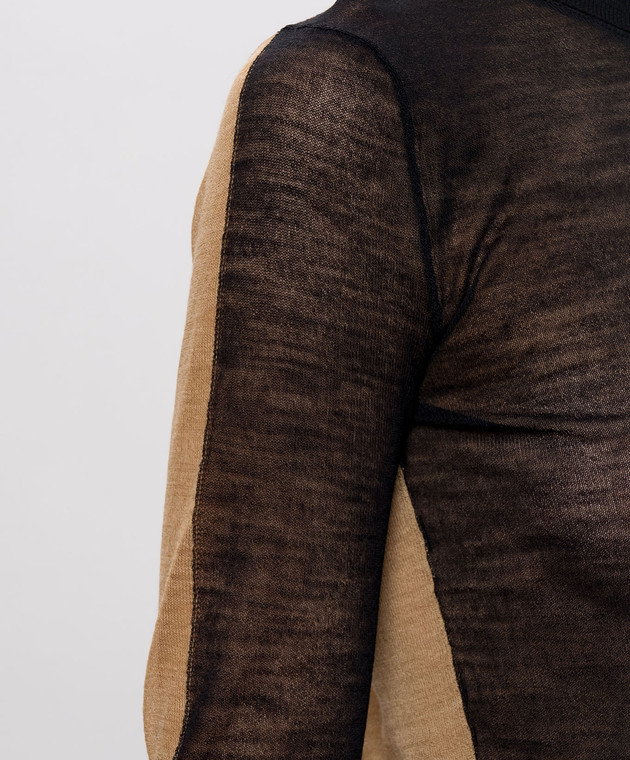 Maison Margiela MM6 Черный гольф с шерстью S62HA0111M13352 изображение 5