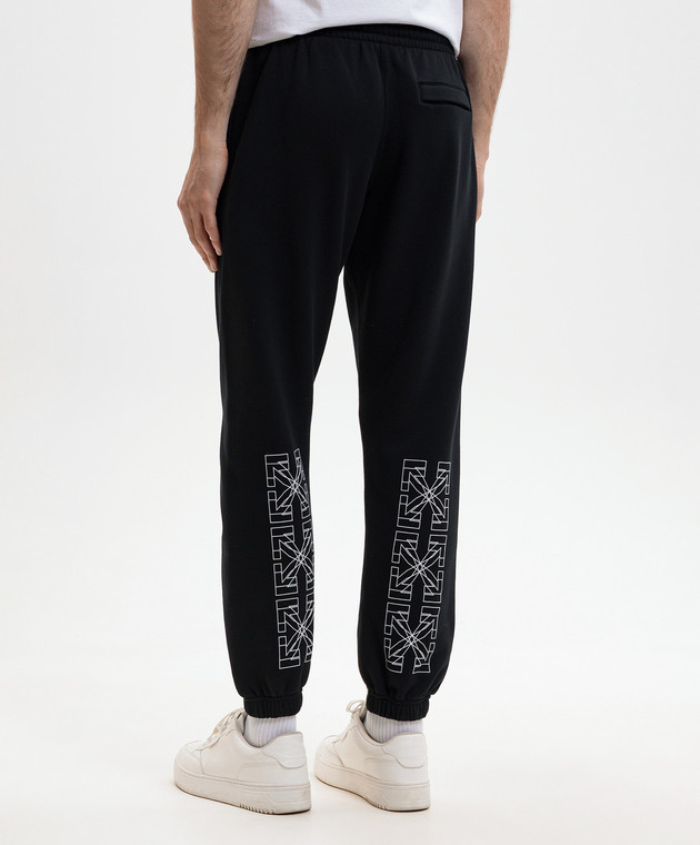 Off-White Черные джоггеры Double Arrow 44MCH057S26F002 изображение 4
