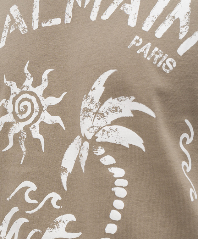 Balmain Футболка Balmain Plage кольору хакі GH0EG000GF58 зображення 5