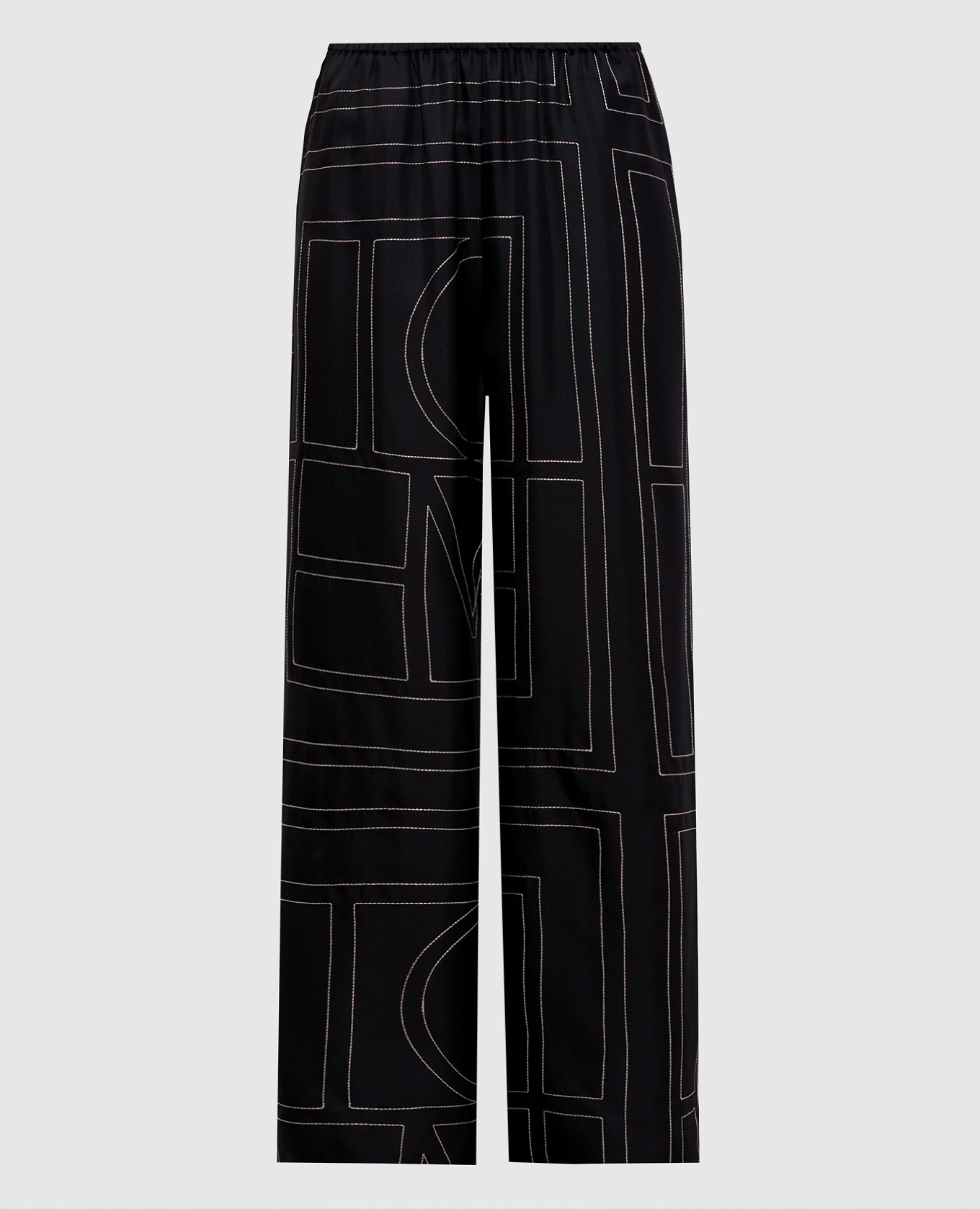 Чорні штани із шовку