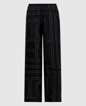 Toteme Черные брюки из шелка 213255707