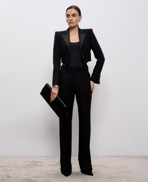 Tom Ford Чорні штани з вовни та шовку PAW654FAX1584