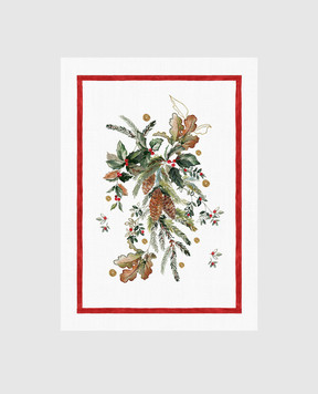 TESSITURA TOSCANA TELERIE Белое кухонное полотенце ETOILE PIGNA из льна NC250025020067