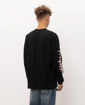 Vetements Чорний лонгслів з принтом MH27LS243B
