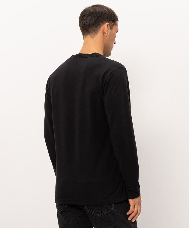 Stone Island Чорний лонгслів з нашивкою логотипа L2S152100036S0F11 зображення 4
