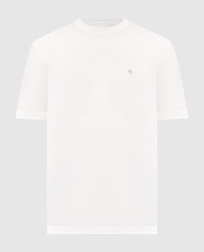 Castangia dal 1850 Футболка кольору айворі з шовком PDA12S26