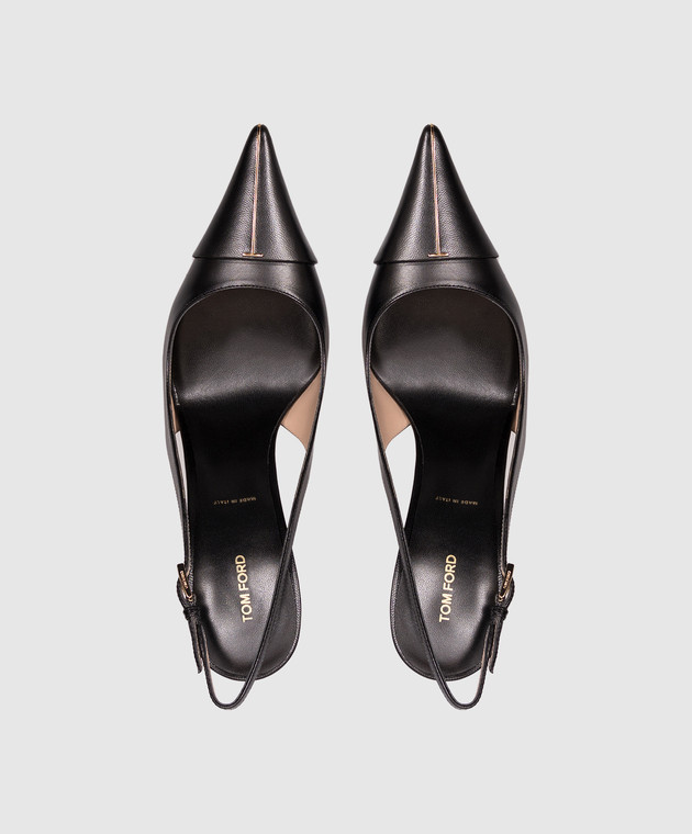 Tom Ford Чорні шкіряні слінгбеки Thea W3902LKD002P зображення 4