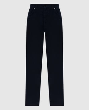 Stone Island Сині вельветові штани з патчем логотипа K2S15J100005S0J10