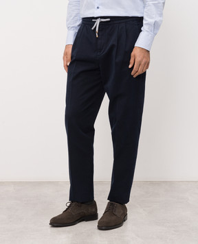 Brunello Cucinelli Темно-синие брюки M252UE1710