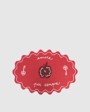Bitossi Home Красный столовый декоративный коврик Amore Per Sempre PAN00503