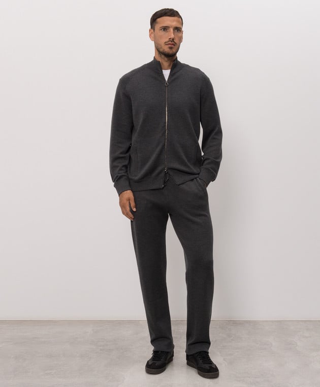 Stefano Ricci Серый спортивный костюм из кашемира W505023R31W26302P3D изображение 3