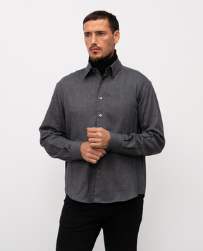 Cashmere&Whiskey Сіра сорочка в тканий візерунок 11252091148