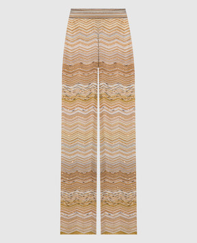 Missoni Бежевые брюки Chevron Lamé в узор DS26SI0CBK01H9