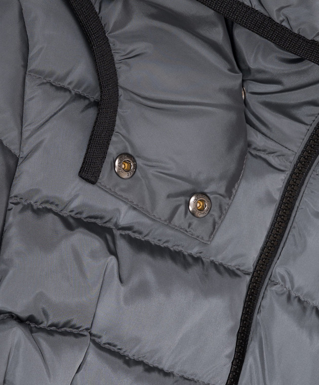 Moncler ENFANT Детский серый пуховик L29541C5021054155 изображение 3
